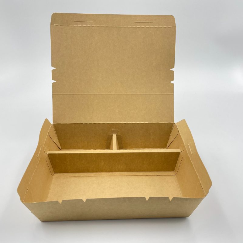 3-Compt 1600ml Kraft Paper Box